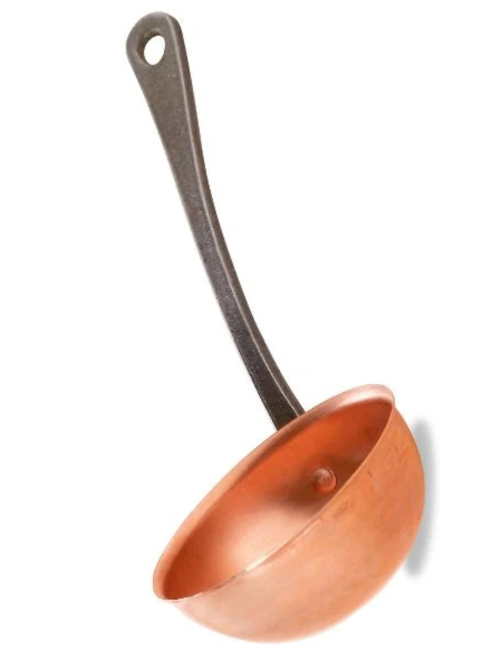 FABRICATION FRANCAISE Vintage French Copper Ladle w Cast Iron Handle